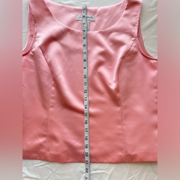 Sag Harbor Pink Satin Blouse - Picture 4 of 6